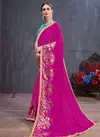 Dark Pink Rang Roop Vol 4 Georgette Party Wear Designer Heavy Saree 4136